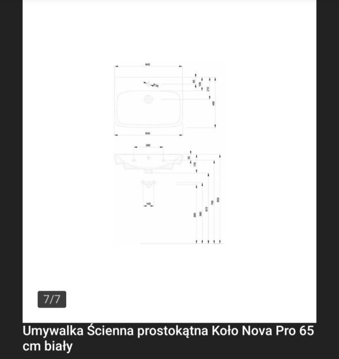 Umywalka Koło  Nova Pro 65 cm: zdjecie 99562580