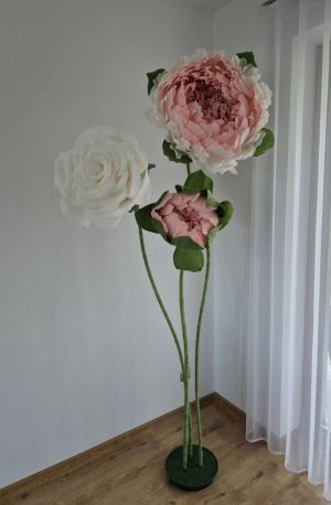 Kwiaty Giganty z Krepiny Włoskiej zestaw (3szt.): zdjecie 66553666