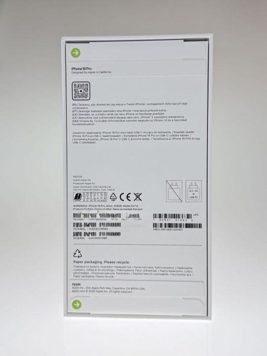 Nowy iPhone 18 Pro 256GB srebrny Gdynia PL dystryb: zdjecie 99573931