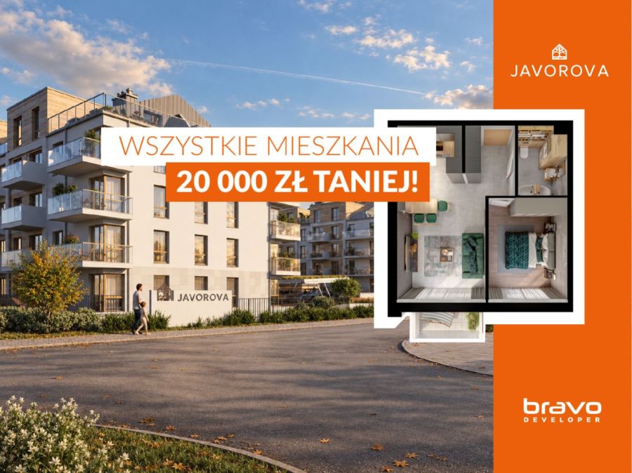2 pokoje 39,98 m&sup2; + balkon | javorova b1.M39