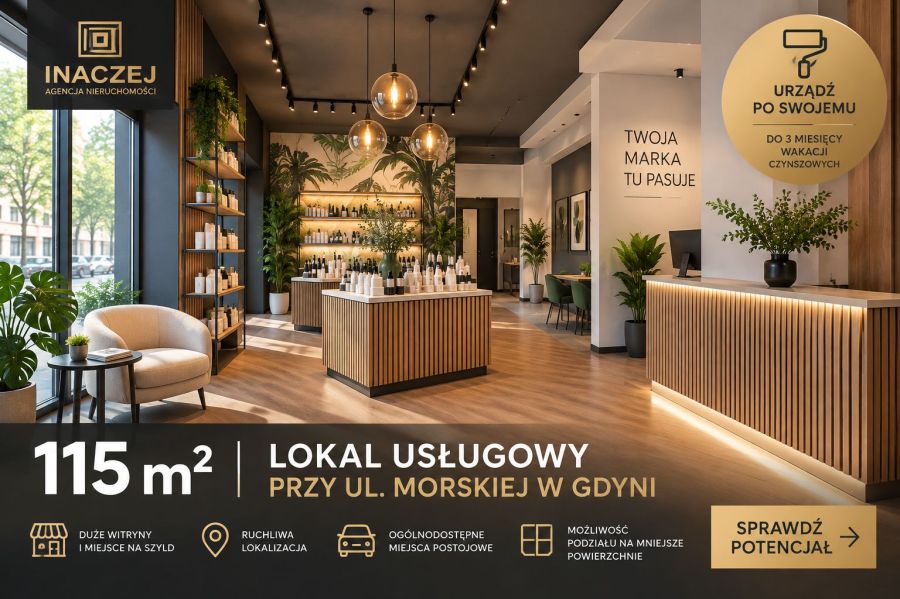 115 m² możliwości. Stwórz miejsce dla swojego biznesu.