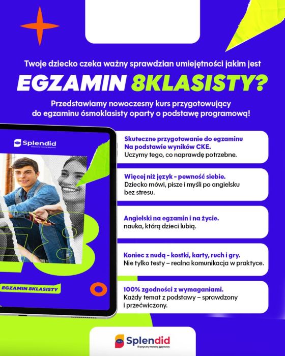 Tydzień próbny - Angielski Splendid E8 dla klasy 7 i 8
