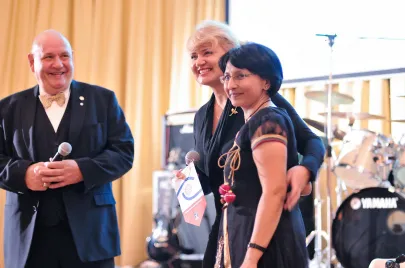 Rotarianie z Kaliningradu i Sweata Shah - Ostrowska, wiceprezydent Sopot International Rotary Club