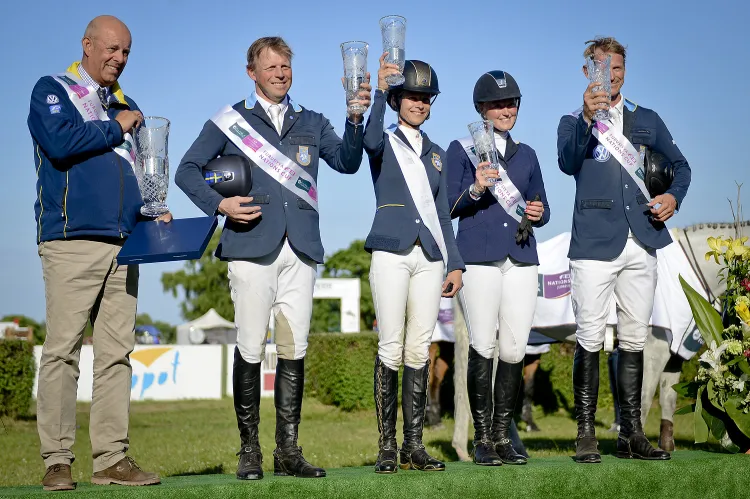 Sylve Soderstrand, Jens Fredricson, Peder Fredricson, Emma Emanuselson i Malin Baryard-Johnssonon