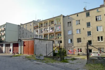Podwórko bloków przy ulicy Morskiej