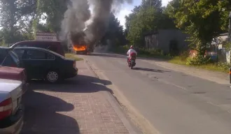 Pożar samochodu w Gdańsku