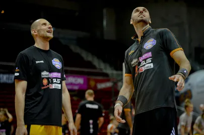 Paweł Leończyk i Marcin Gortat