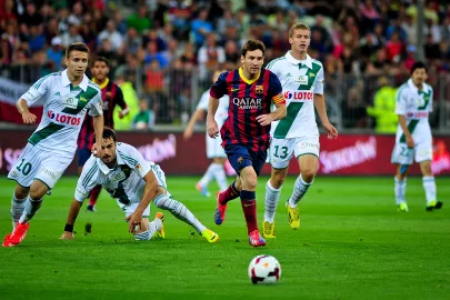 Przemyslaw Frankowski, Sebastian Madera , Lionel Messi , Wojciech Zyska 