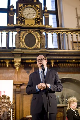 gości wita Prezydent Gdańska Paweł Adamowicz