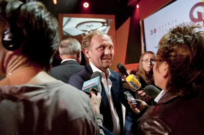 Andrzej Chyra udziela wywiadów
