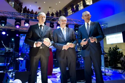 Marek Ciszewski - dyrektor centrum, Wojciech Szczurek, Maciej Kiełbicki  - Mayland