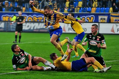 Kamil Juraszek zdobywa gola