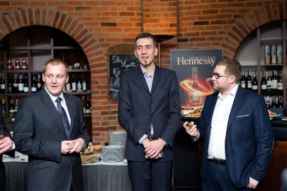Tomasz Rusiecki (manager F&B), Marcin Kasprowicz (Davidoff), Piotr Kwiatkowski