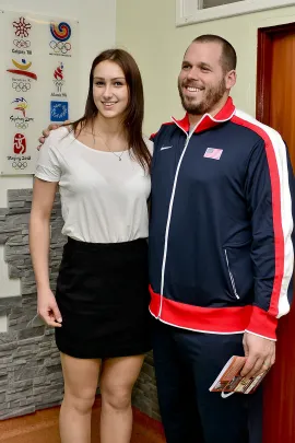 Ryan Whiting pozuje z fanką
