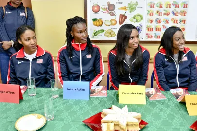 Ajee Wilson, Joanna Atkins, Cassandra Tate i Chanelle Price