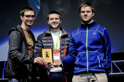 Wojciech Stolarczyk, Krzysztof Mroszczak i Szymon Pietrowski, wyróżnienie w kategorii Wyczyn Roku 2013