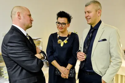 Piotr Kępiński oraz Magda i Michał Kaczorowscy