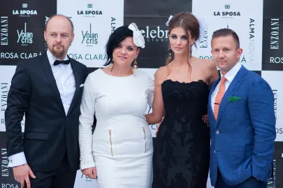 Paweł Binert, Joanna Fularczyk - właściciele salonu Celebrity Bridal, Mieszko Zasimowicz przedstawiciel marki Enzoani