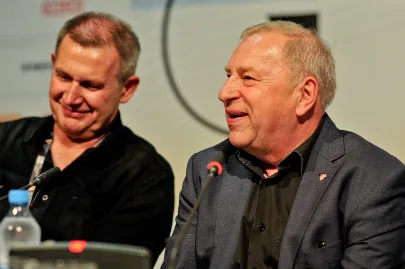 Piotr Dzięcioł i Jerzy Stuhr