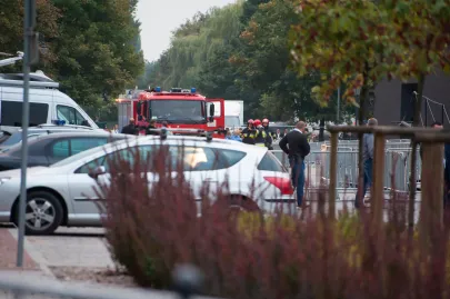 Przyjazd policji i straży pożarnej