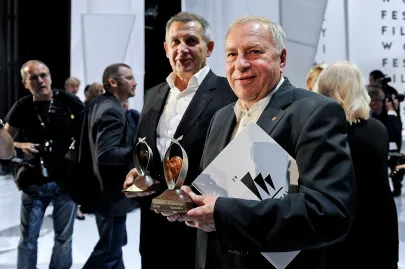 Piotr Dzięcioł i Jerzy Stuhr
