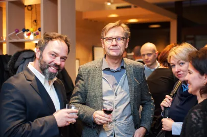 Mariusz Zawadzki - właściciel salonu oraz Zbigniew Reszka - architekt