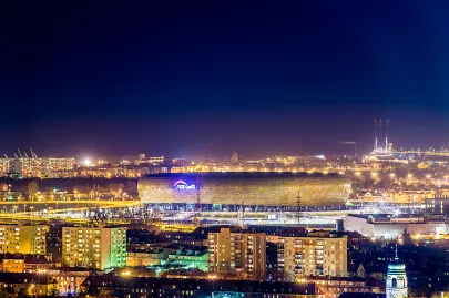PGE Arena nocą