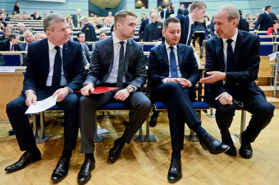 Bogdan Dombrowski, Łukasz Zaręba, Michał Owczarczak i Ryszard Stachurski
