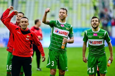 Ariel Borysiuk, Yassir Laqrachli, Jakub Wawrzyniak i Maciej Makuszewski 