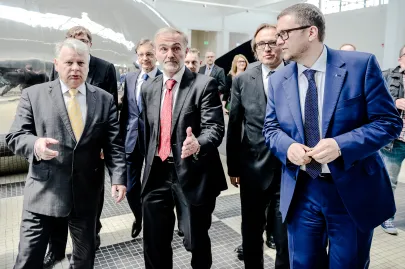 Bogdan Borusewicz, Wojciech Szczurek i Jan Ołdakowski