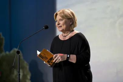nagroda aktorska za rolę męską – Łukasz Simlat za role Daniela/Karskiego w spektaklu „Karski”  odbiera w imieniu artysty  reżyser Magdalena Łazarkiewicz