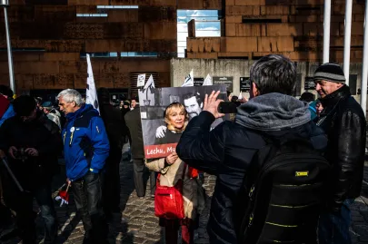 Demonstrowali poparcie dla Lecha Wałęsy 