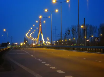 Trasa Sucharskiego nad ranem