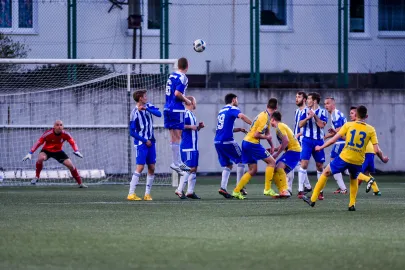 Maksymilian Hebel strzela gola