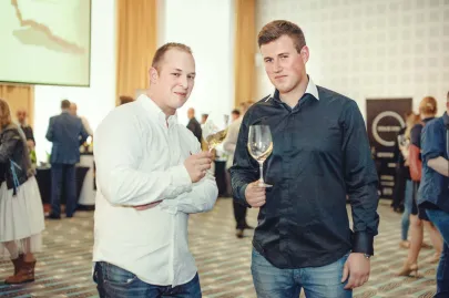 Marcin Łysakowski - sommelier restauracji Tłusta Kaczka oraz Andrzej Strzelecki - sommelier Sheraton Sopot Hotel