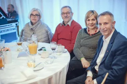 Mgr Aleksander B. Drobnik z żoną Anną (AWF Gdańsk) i Prof Kazimierz Kochanowicz z żoną Bożeną