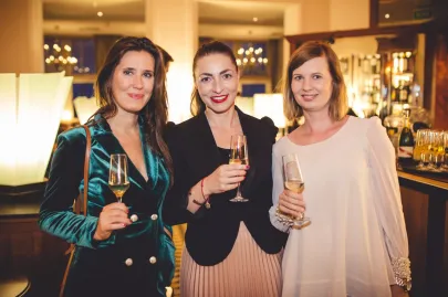 Goście oraz Beata Saranowska (w centrum) - zastępca dyrektora generalnego w hotelu Sofitel Grand Sopot