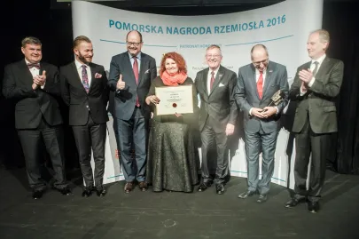 Paweł Adamowicz, Wiesław Szajda, Dariusz Drelich, Piotr Łukasik z żoną - firma Stolmach