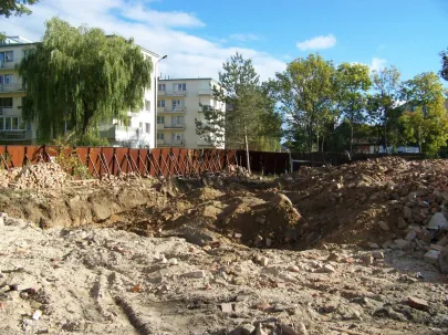 Rozbiórki przy ul. Partyzantów.