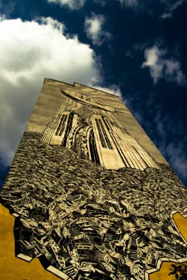 Mural na zaspie