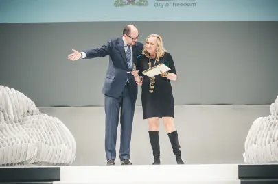 Paweł Adamowicz i Danuta Burczik-Kruczkowska
