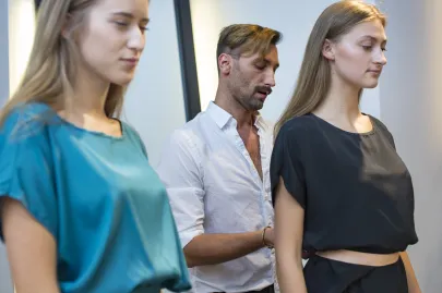 Piotr Sałata i modelki Malva Models