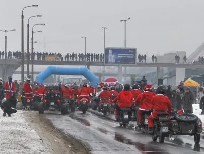 Mikołaje na motocyklach start