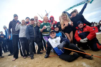 Nowy Rok morsów i Nordic Walking