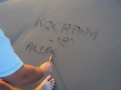 Kocham Alusie:* Piaskowe wyznanie:)
