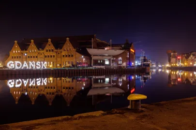 Motława nocą.