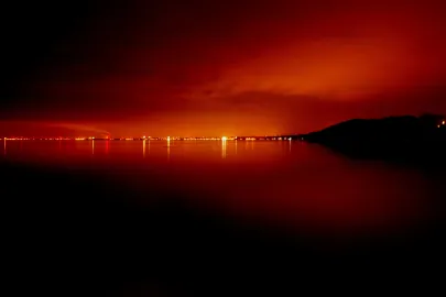 Trójmiejska panorama o zmroku