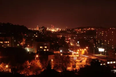 Siedlce nocą