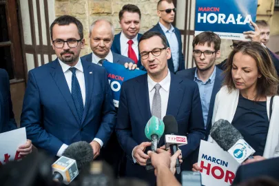 Mateusz Morawiecki i Marcin Horała