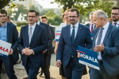 Mateusz Morawiecki i Marcin Horała